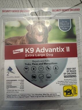 Elan K9 Advantix II Extra Large Dog Flea & Tick Treatment - Brown